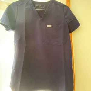 Figs Catarina One-Pocket Scrub Top - Navy